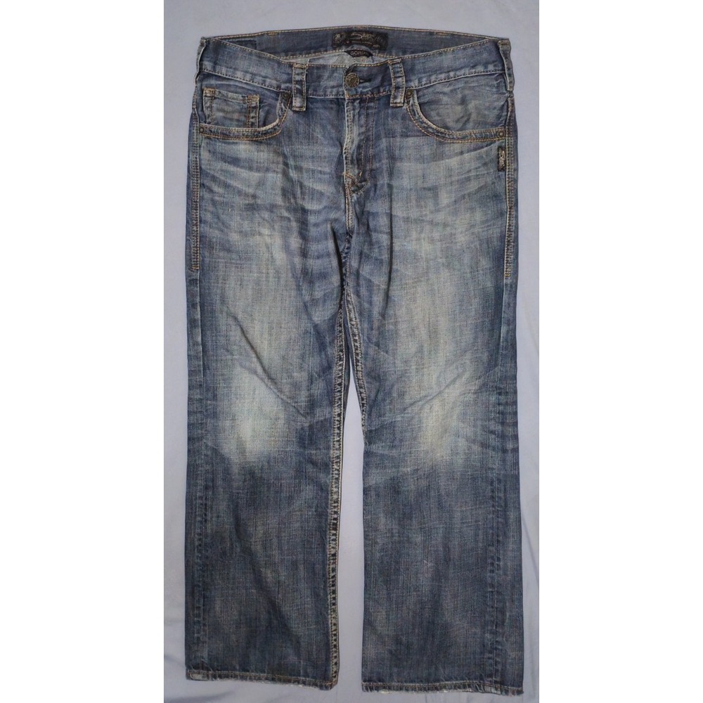 Silver‎ Jeans Mens 34x29 Gordie Loose Straight Baggy Fading Western Y2K Tag